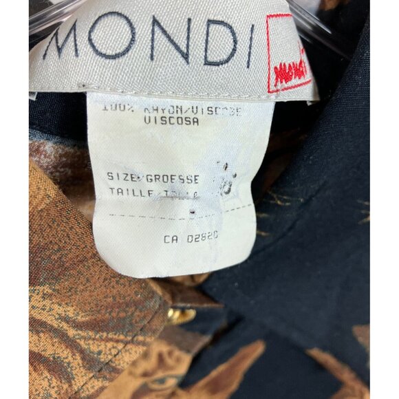 M Vintage Mondi Escada Leopards Tunic Top Blouse w Cat Button Margareta Ley - Picture 4 of 5